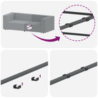 vidaXL Modulares Sofa Mittelmodul mit Kissen Hellgrau 100 cm