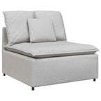 vidaXL Modulares Sofa Mittelmodul mit Kissen Wolkengrau 100 cm