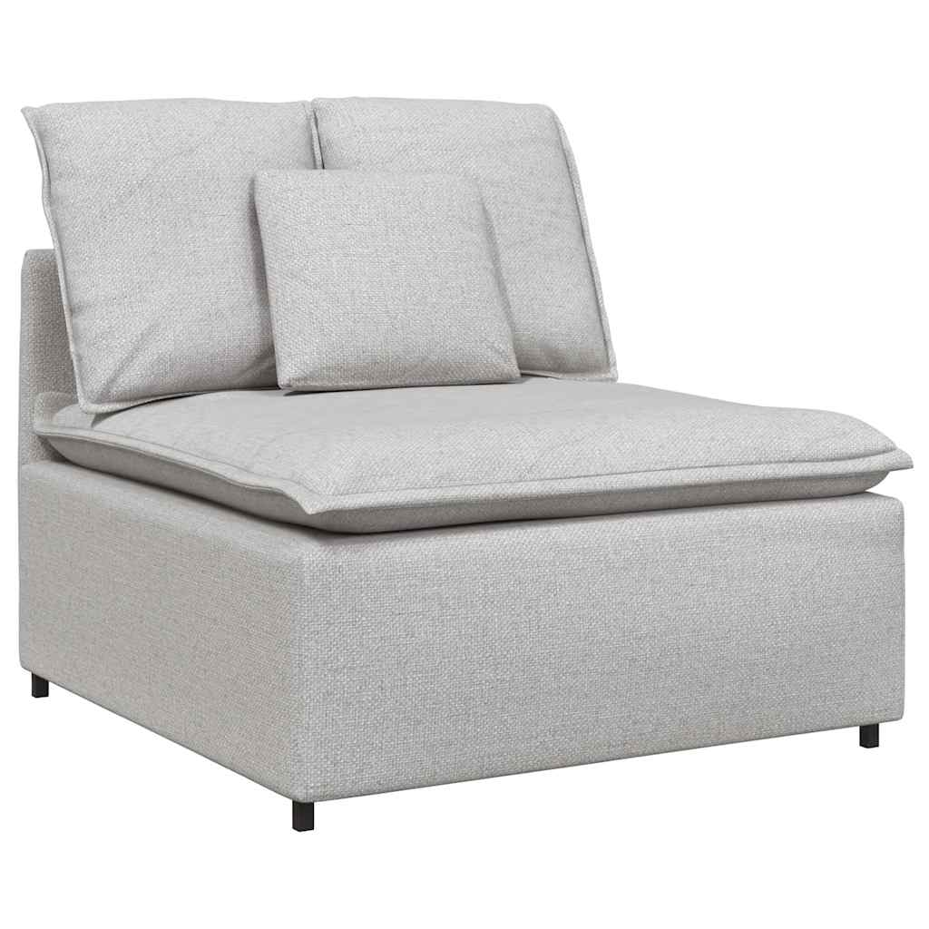 vidaXL Modulares Sofa Mittelmodul mit Kissen Wolkengrau 100 cm