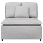 vidaXL Modulares Sofa Mittelmodul mit Kissen Wolkengrau 100 cm