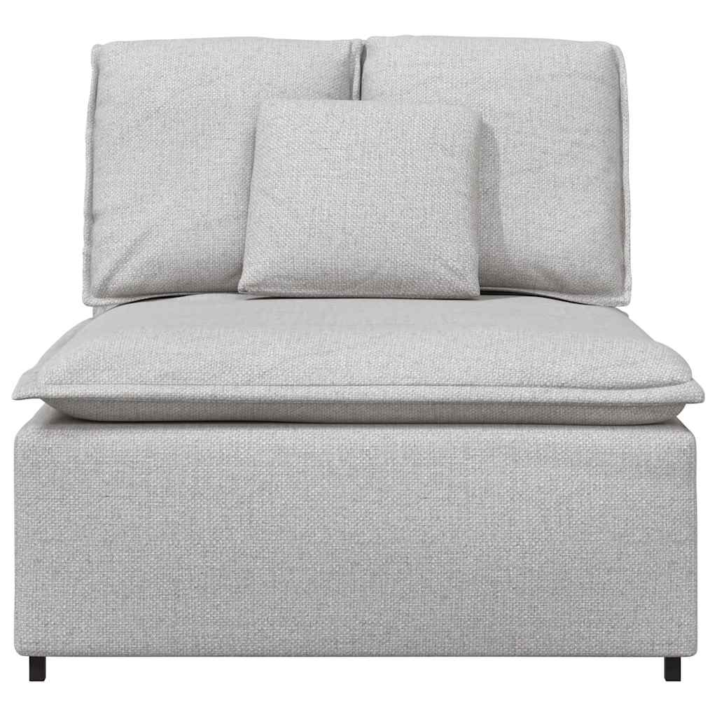 vidaXL Modulares Sofa Mittelmodul mit Kissen Wolkengrau 100 cm