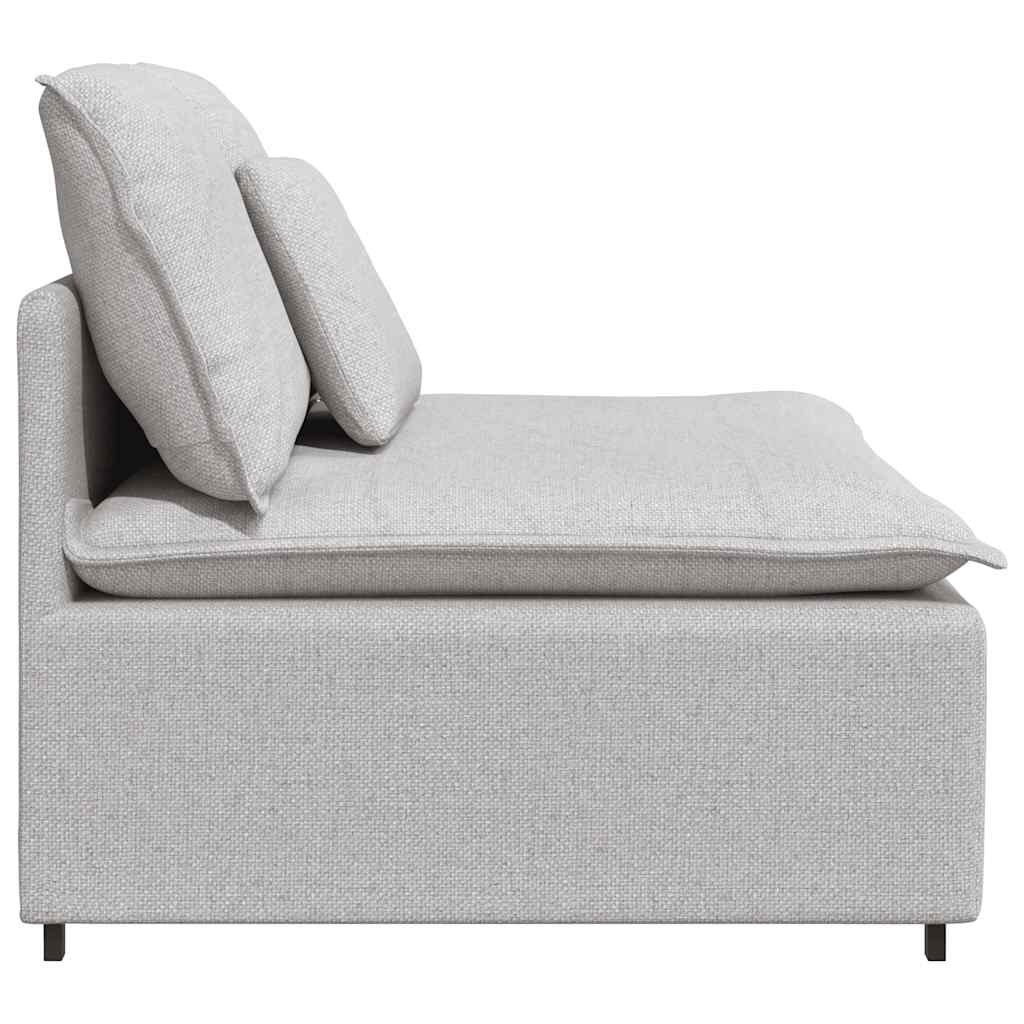 vidaXL Modulares Sofa Mittelmodul mit Kissen Wolkengrau 100 cm