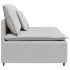 vidaXL Modulares Sofa Mittelmodul mit Kissen Wolkengrau 100 cm