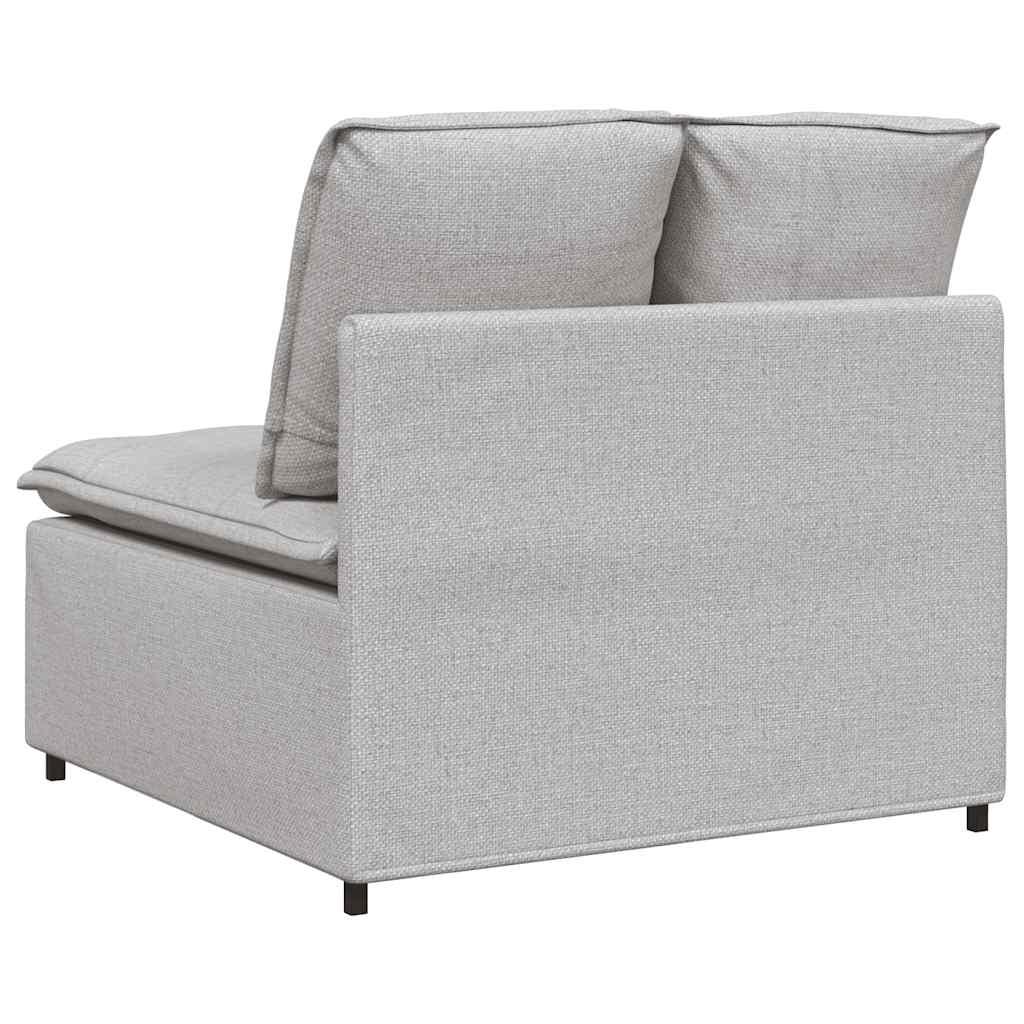 vidaXL Modulares Sofa Mittelmodul mit Kissen Wolkengrau 100 cm