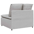 vidaXL Modulares Sofa Mittelmodul mit Kissen Wolkengrau 100 cm