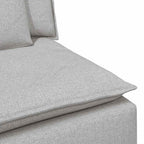 vidaXL Modulares Sofa Mittelmodul mit Kissen Wolkengrau 100 cm
