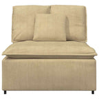 vidaXL Modulares Sofa Mittelmodul mit Kissen Graugrün 100 cm