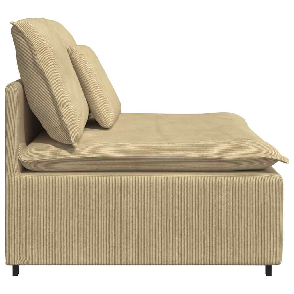 vidaXL Modulares Sofa Mittelmodul mit Kissen Graugrün 100 cm