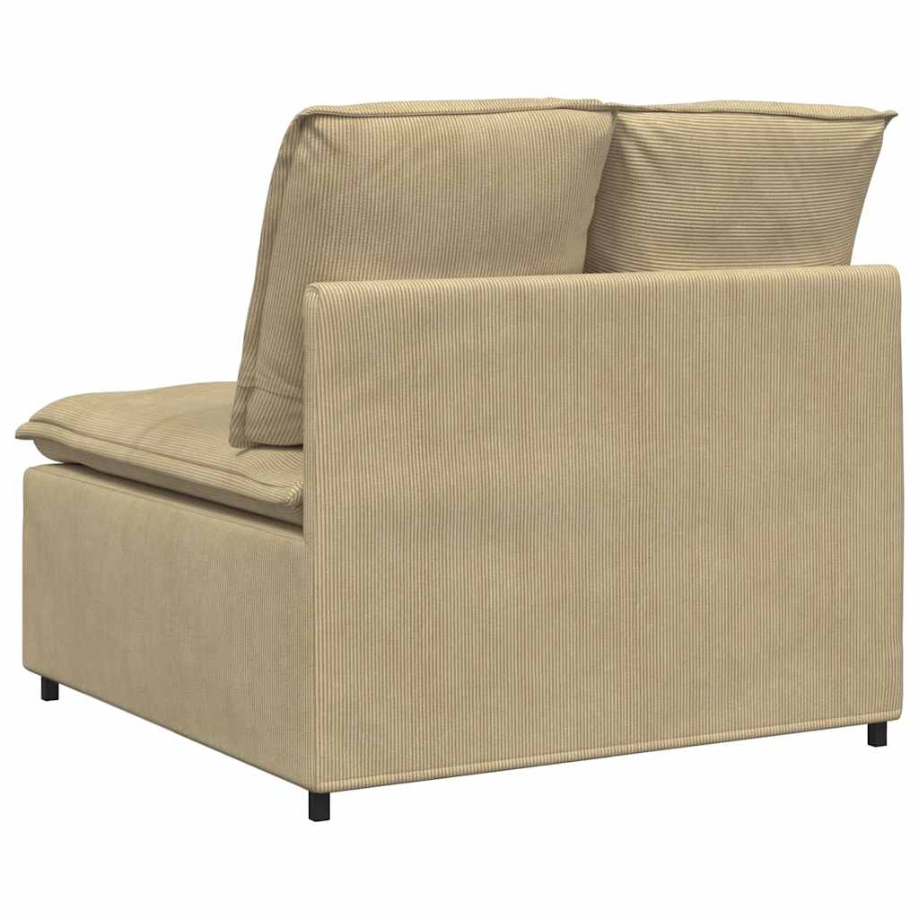 vidaXL Modulares Sofa Mittelmodul mit Kissen Graugrün 100 cm