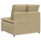 vidaXL Modulares Sofa Mittelmodul mit Kissen Graugrün 100 cm