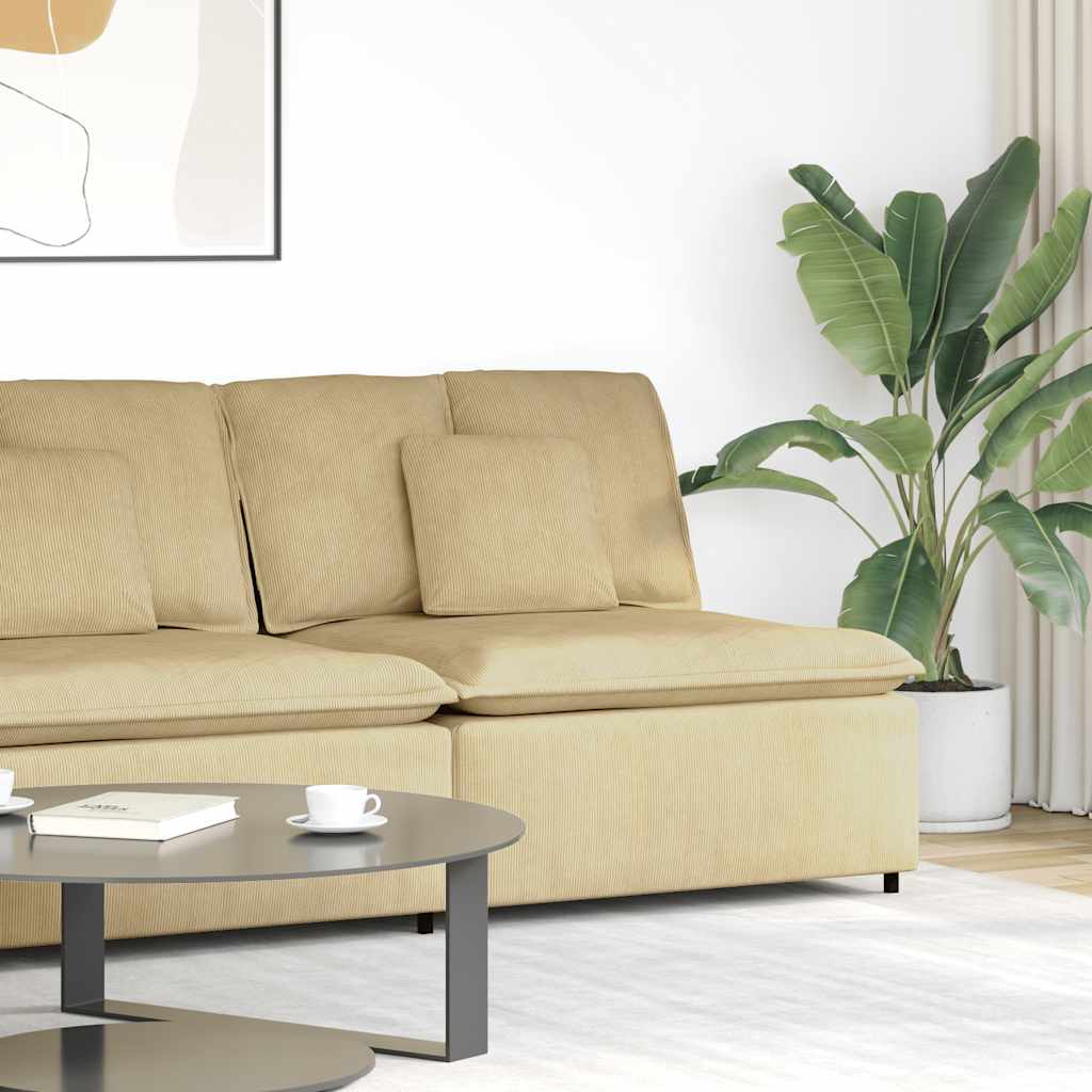 vidaXL Modulares Sofa Mittelmodul mit Kissen Graugrün 100 cm