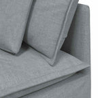 vidaXL Modulares Sofa Eckmodul mit Kissen Hellgrau 100 cm