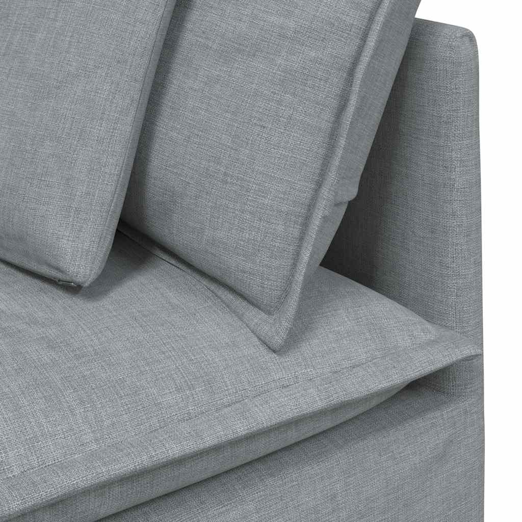vidaXL Modulares Sofa Eckmodul mit Kissen Hellgrau 100 cm