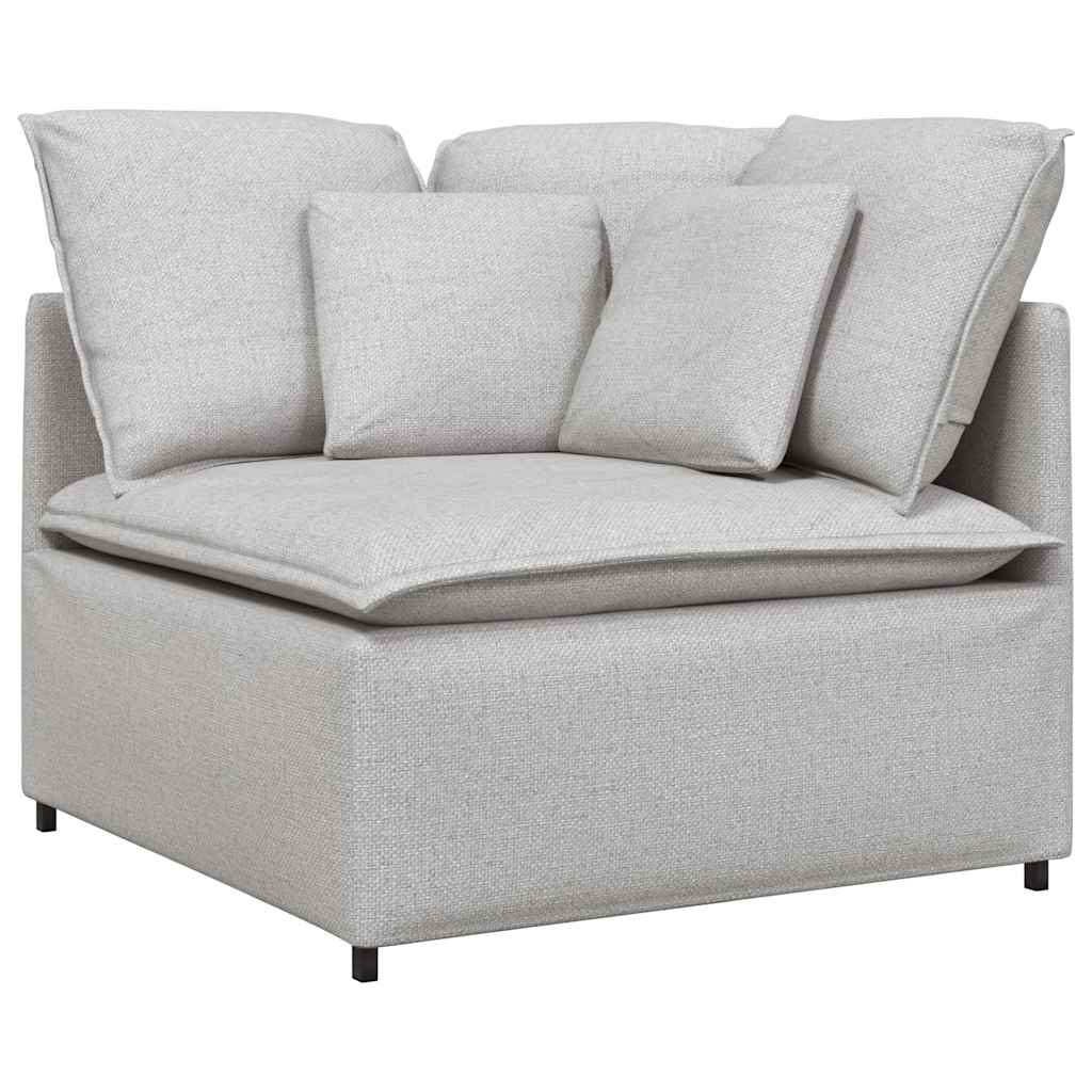 vidaXL Modulares Sofa Eckmodul mit Kissen Wolkengrau 100 cm