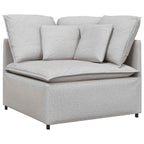 vidaXL Modulares Sofa Eckmodul mit Kissen Wolkengrau 100 cm