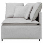 vidaXL Modulares Sofa Eckmodul mit Kissen Wolkengrau 100 cm