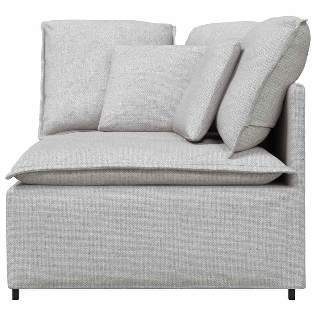 vidaXL Modulares Sofa Eckmodul mit Kissen Wolkengrau 100 cm