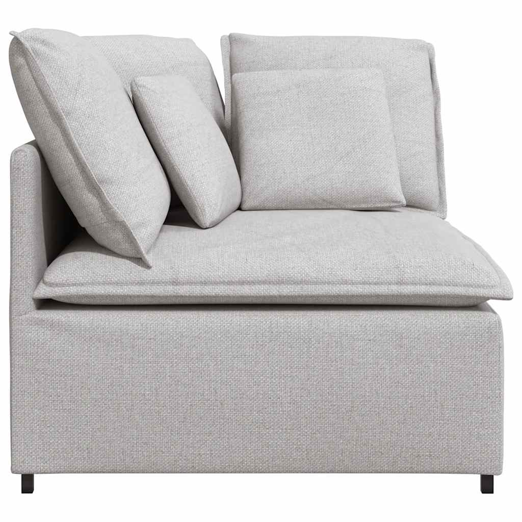 vidaXL Modulares Sofa Eckmodul mit Kissen Wolkengrau 100 cm
