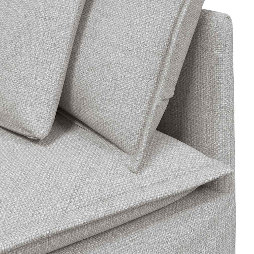vidaXL Modulares Sofa Eckmodul mit Kissen Wolkengrau 100 cm