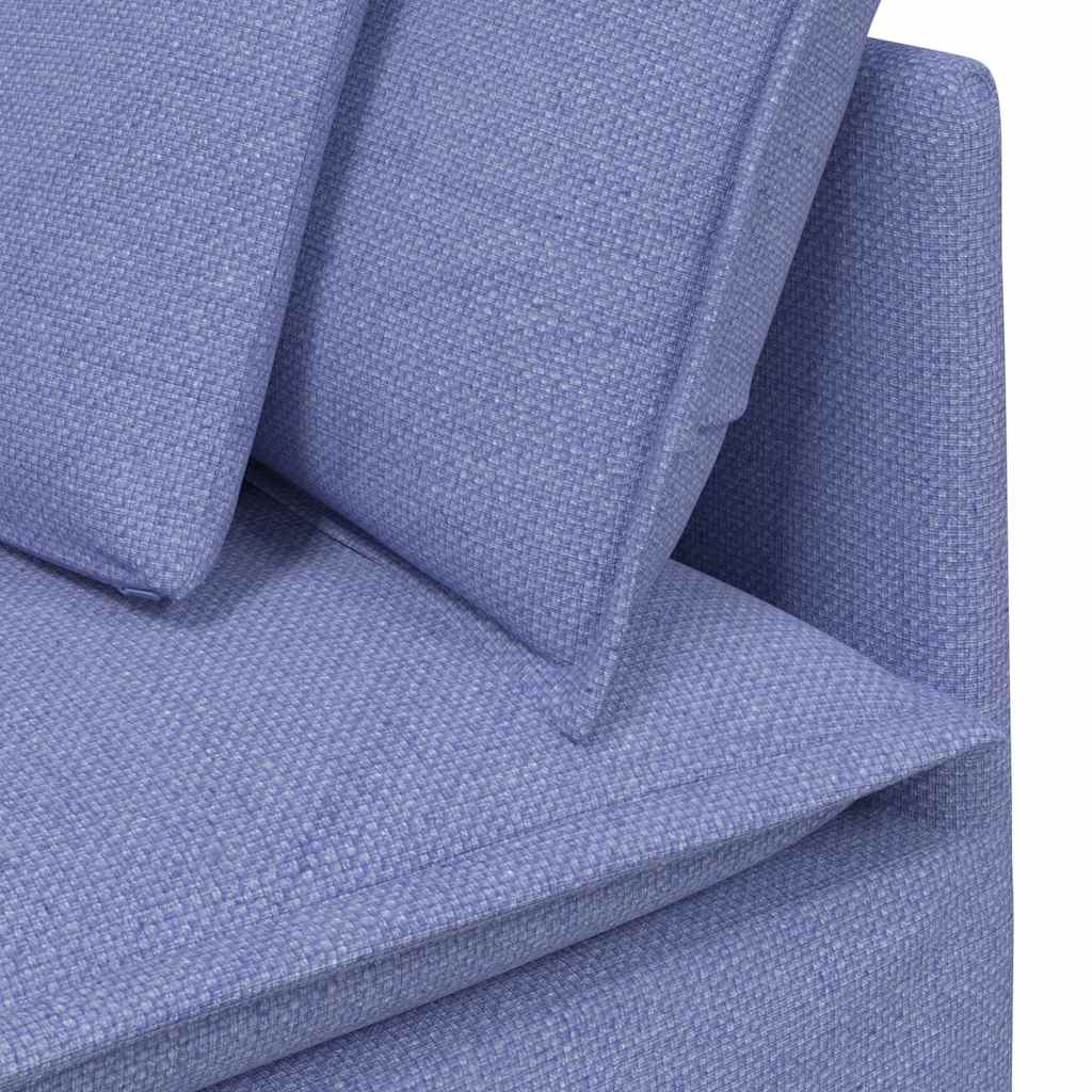 vidaXL Modulares Sofa Eckmodul mit Kissen Jeansblau 100 cm