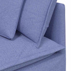 vidaXL Modulares Sofa Eckmodul mit Kissen Jeansblau 100 cm
