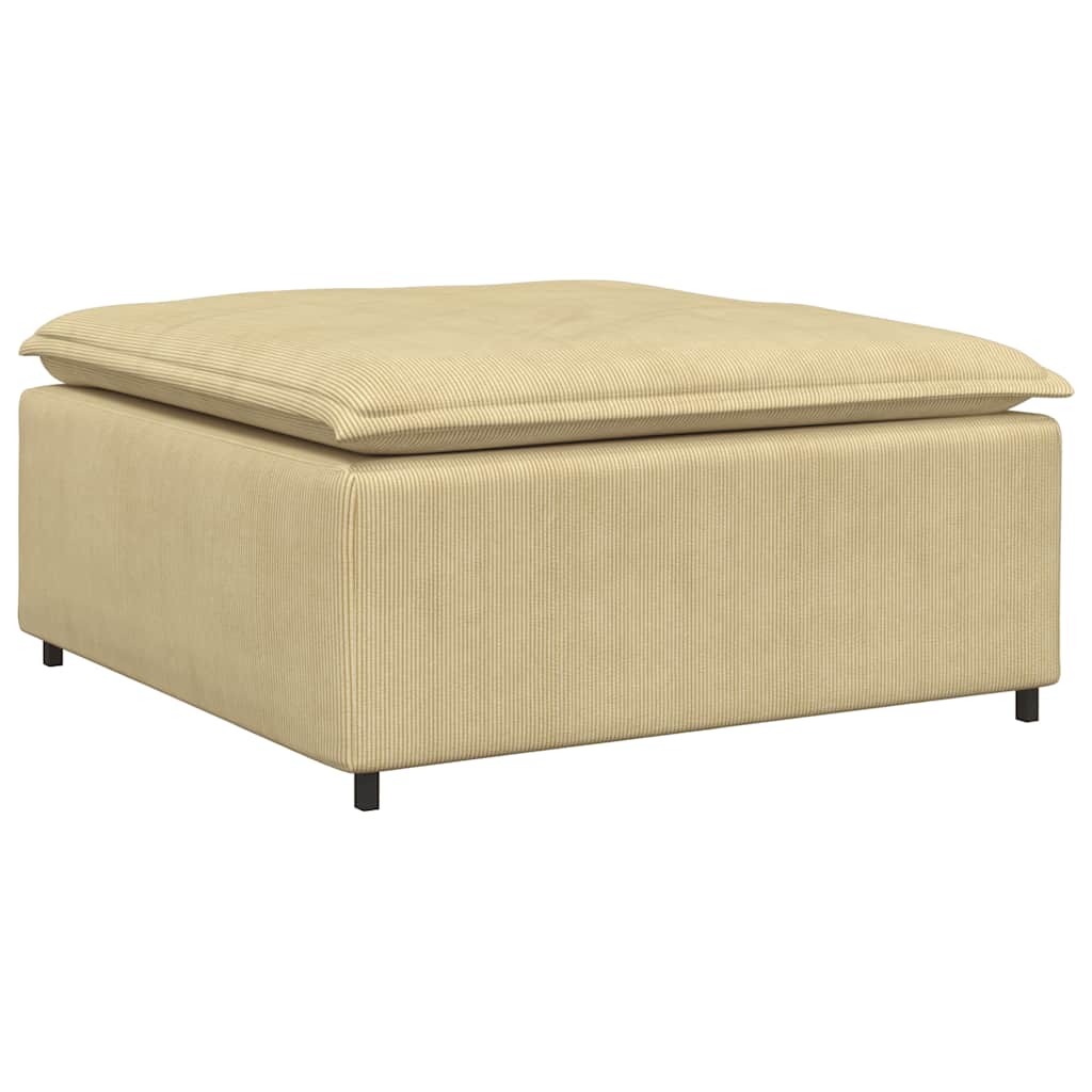 vidaXL Modulares Sofa Fußhocker-Modul Graugrün 100x100x48 cm