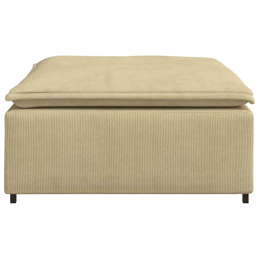 vidaXL Modulares Sofa Fußhocker-Modul Graugrün 100x100x48 cm