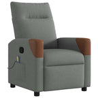 vidaXL Massage-Relaxsessel, Stoff, Dunkelgrau
