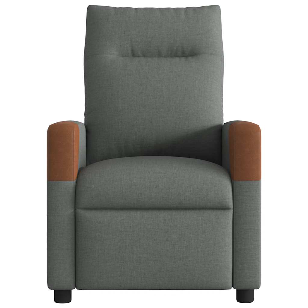 vidaXL Massage-Relaxsessel, Stoff, Dunkelgrau