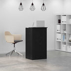 vidaXL Empfangstheke Schwarz 55x50x103,5 cm Holzwerkstoff