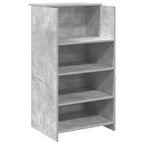 vidaXL Empfangstheke Betongrau 55x50x103,5 cm Holzwerkstoff