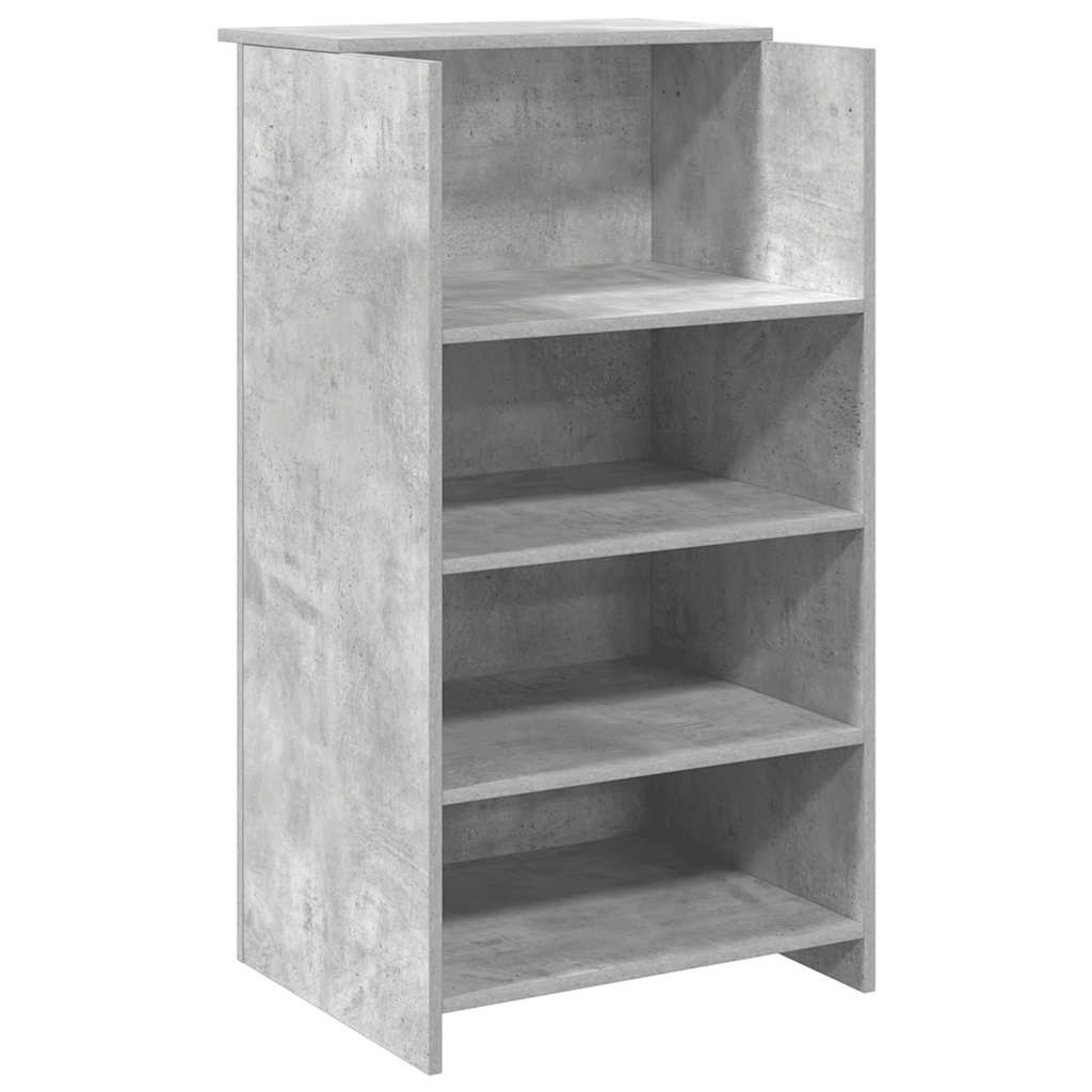 vidaXL Empfangstheke Betongrau 55x50x103,5 cm Holzwerkstoff