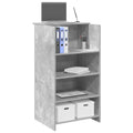 vidaXL Empfangstheke Betongrau 55x50x103,5 cm Holzwerkstoff