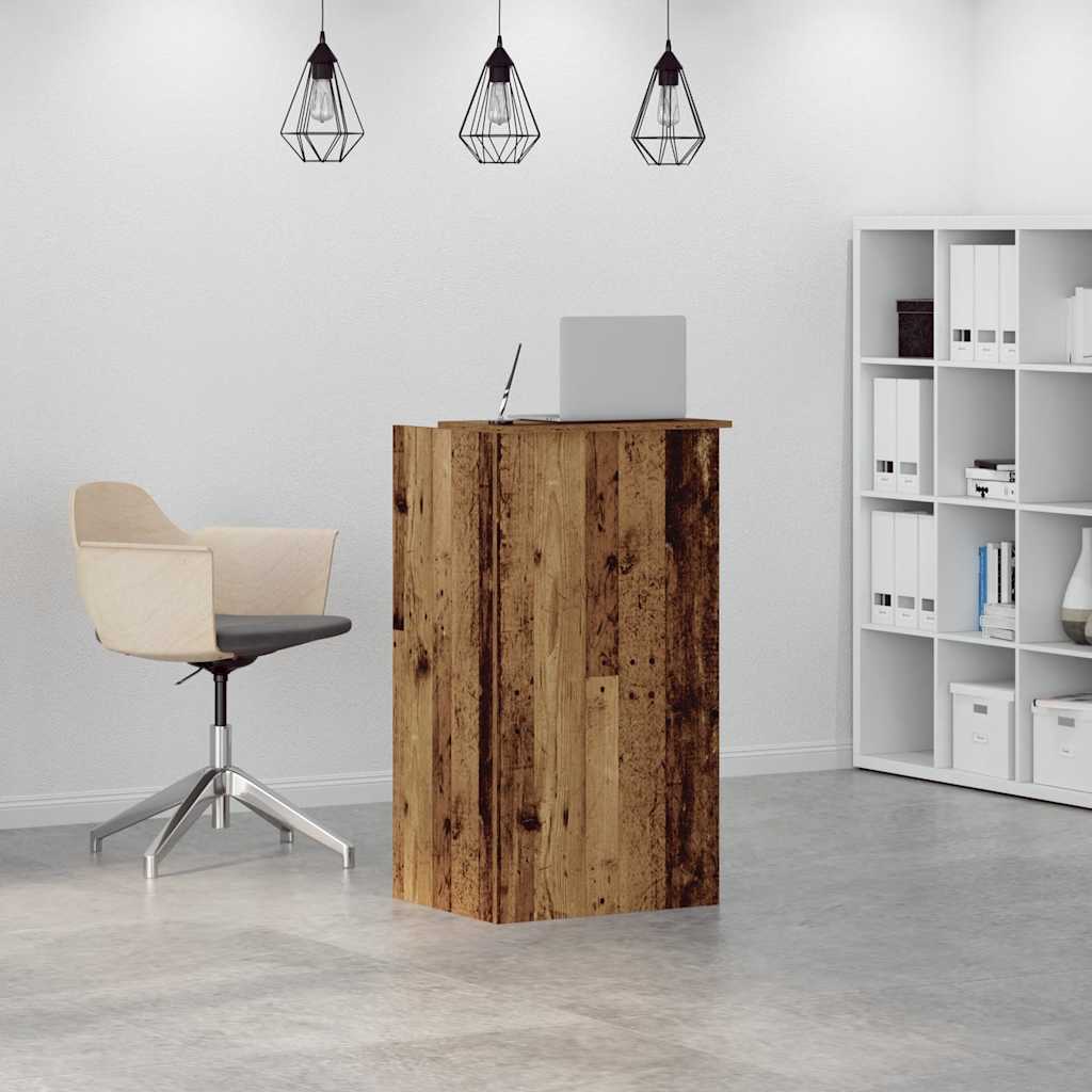 vidaXL Empfangstheke Altholz-Optik 55x50x103,5 cm Holzwerkstoff