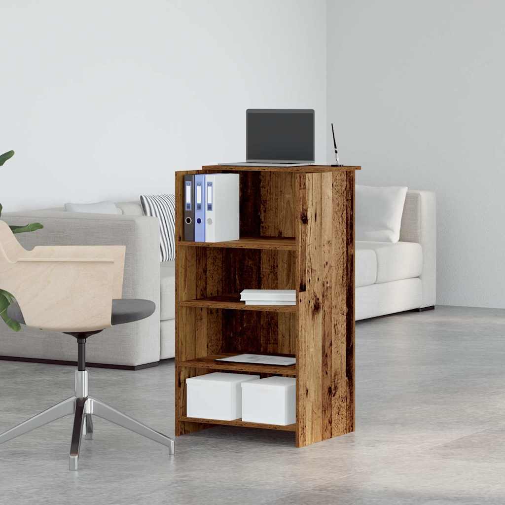 vidaXL Empfangstheke Altholz-Optik 55x50x103,5 cm Holzwerkstoff
