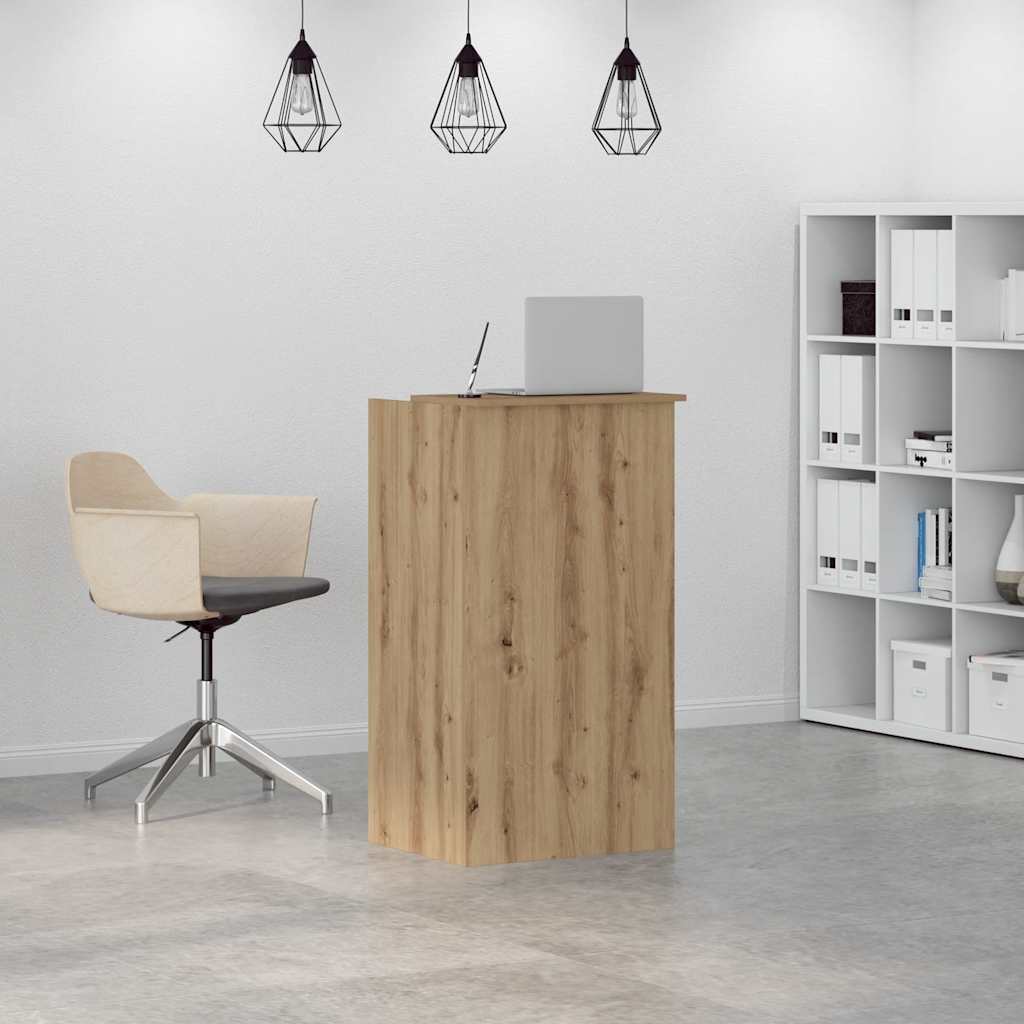 vidaXL Empfangstheke Artisan-Eiche 55x50x103,5 cm Holzwerkstoff