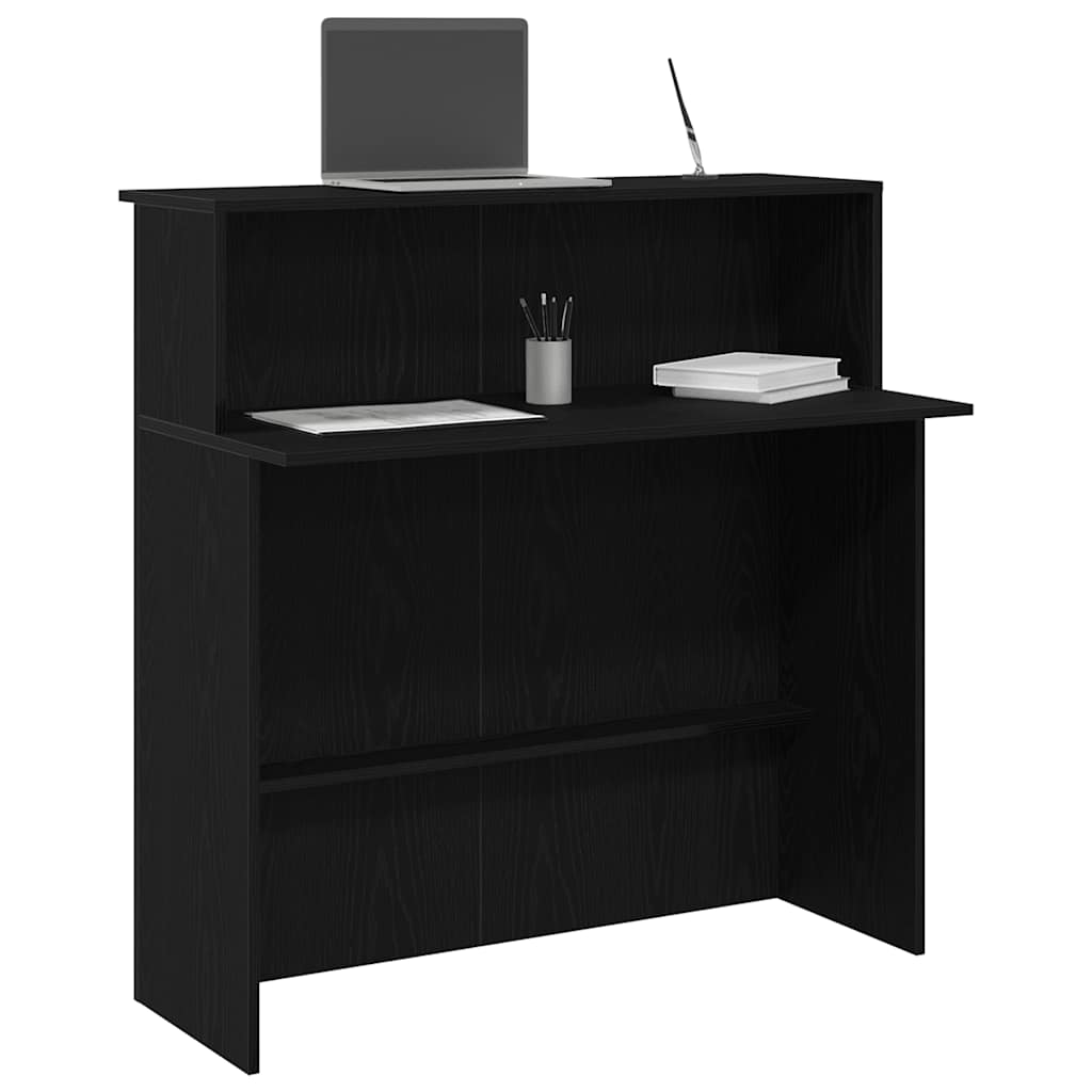 vidaXL Empfangstheke Schwarz 55x50x103,5 cm Holzwerkstoff