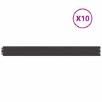 vidaXL Rasenkanten 10 Stk. Schwarz 10x103 cm Kaltgewalzter Stahl