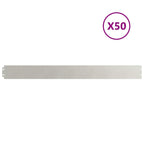 vidaXL Rasenkanten 50 Stk. 10x103 cm Edelstahl