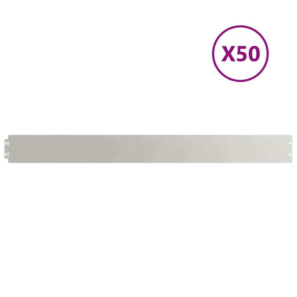 vidaXL Rasenkanten 50 Stk. 10x103 cm Edelstahl