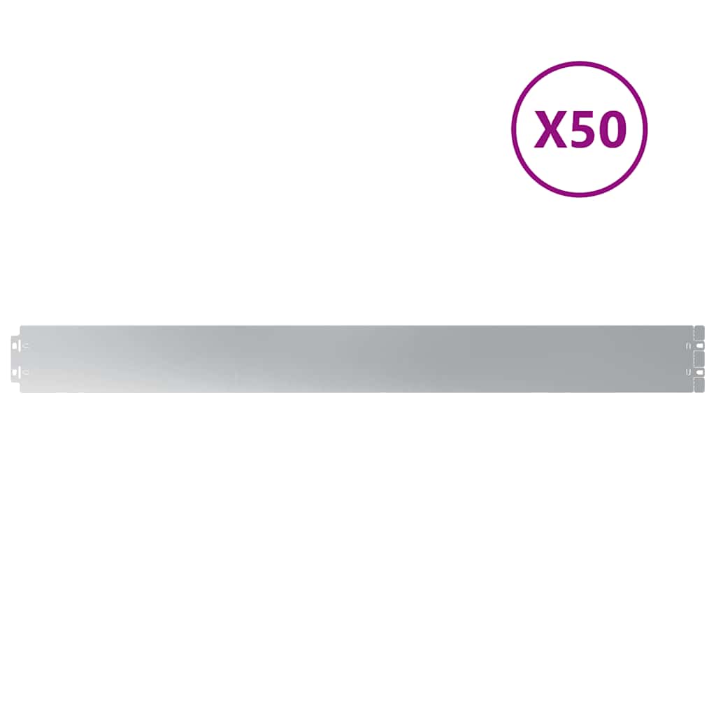 vidaXL Rasenkanten 50 Stk. 10x103 cm Verzinkter Stahl