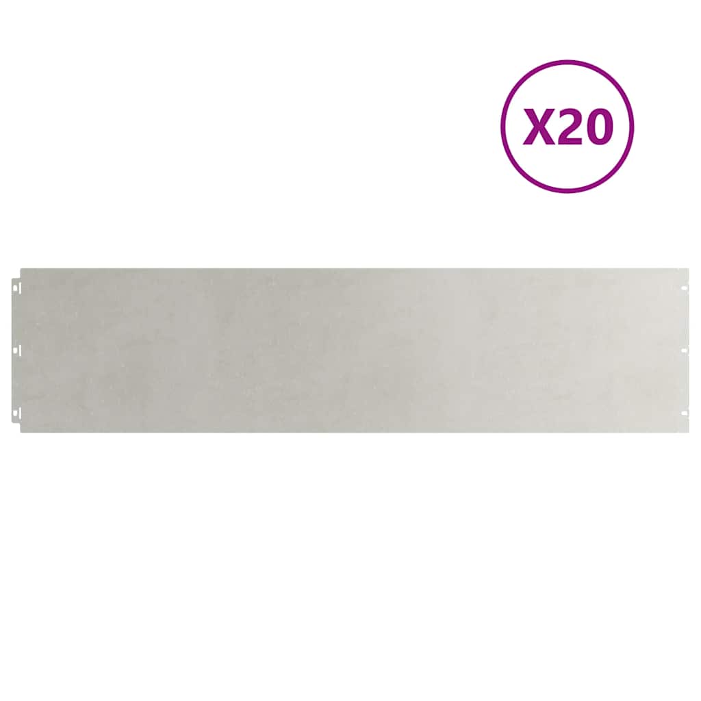 vidaXL Rasenkanten 20 Stk. 25x103 cm Edelstahl