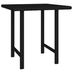 vidaXL Garten-Beistelltische 3 Stk. Schwarz Poly Rattan