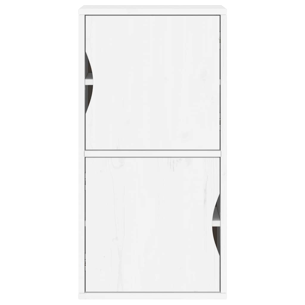 vidaXL Beistellschrank ODDA Weiß 40x24x79 cm Massivholz Kiefer