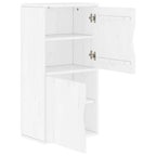 vidaXL Beistellschrank ODDA Weiß 40x24x79 cm Massivholz Kiefer