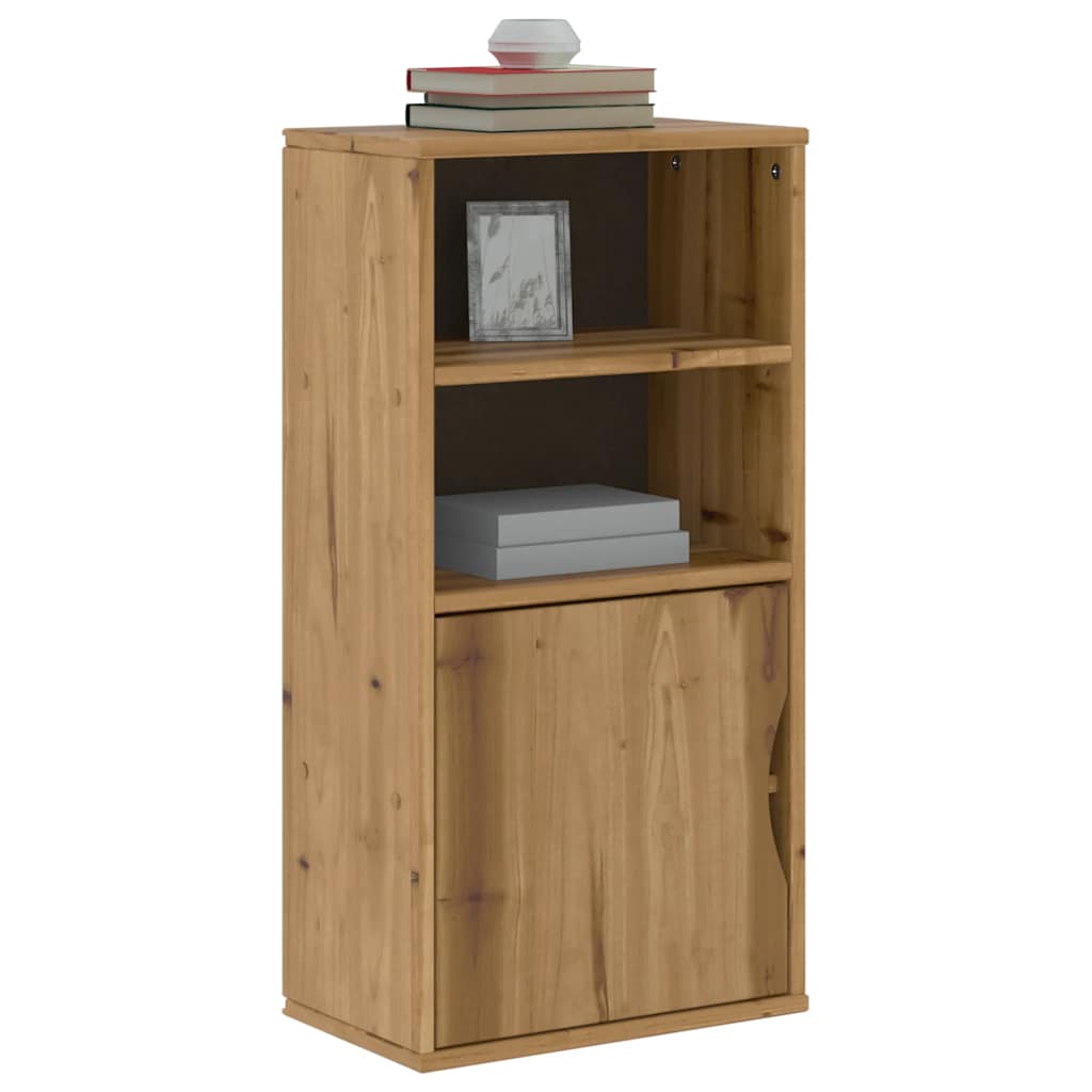 vidaXL Beistellschrank ODDA Weiß 40x24x79 cm Massivholz Kiefer