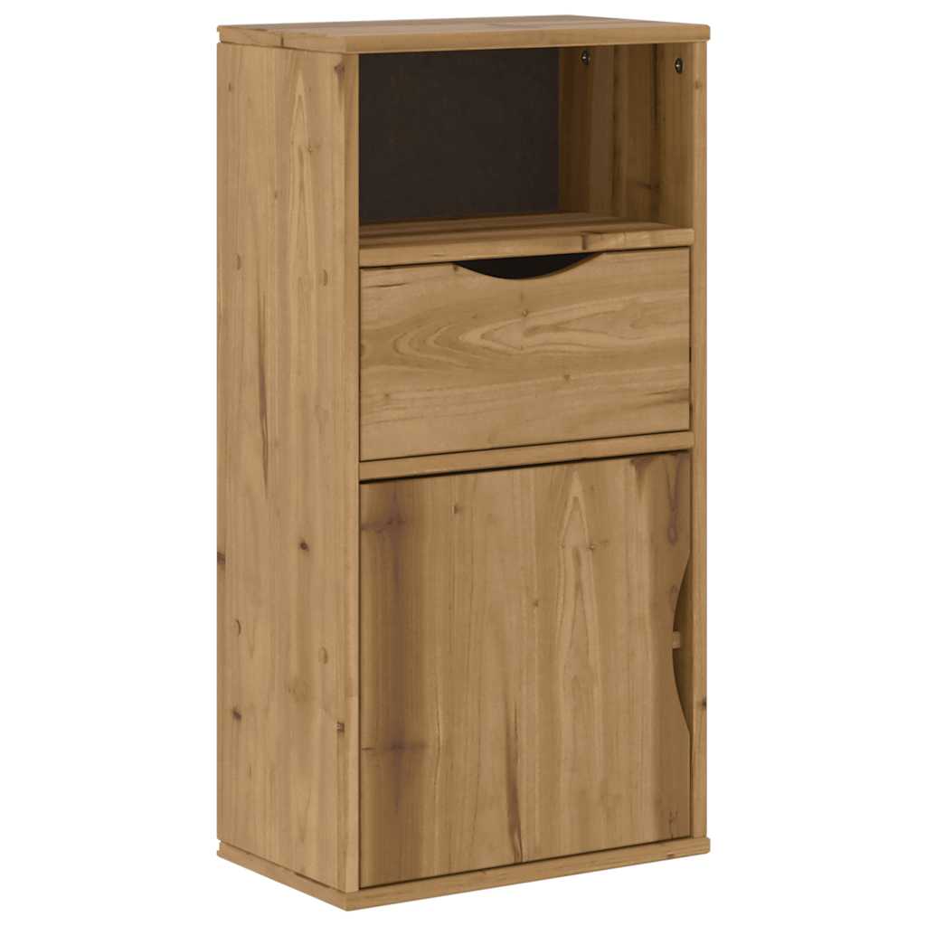 vidaXL Beistellschrank mit Schublade ODDA 40x24x79cm Massivholz Kiefer