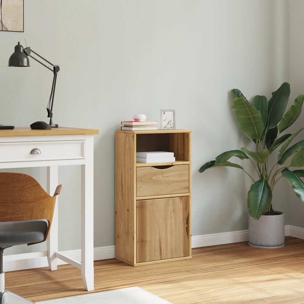 vidaXL Beistellschrank mit Schublade ODDA 40x24x79cm Massivholz Kiefer