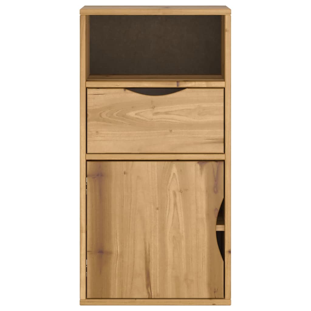 vidaXL Beistellschrank mit Schublade ODDA 40x24x79cm Massivholz Kiefer
