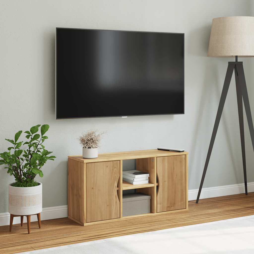 vidaXL TV-Schrank ODDA 79x24x40 cm Massivholz Kiefer